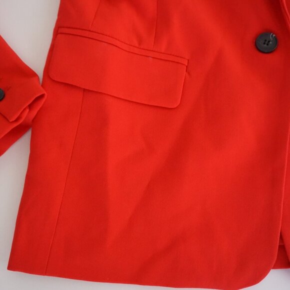 Dynamite Lorelei Salsa Red One Button Slim Blazer P/S NWT - Picture 8 of 11
